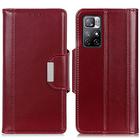 Handytasche Stand Schutzhülle Flip Leder Hülle M13L für Xiaomi Redmi Note 11 5G Rot