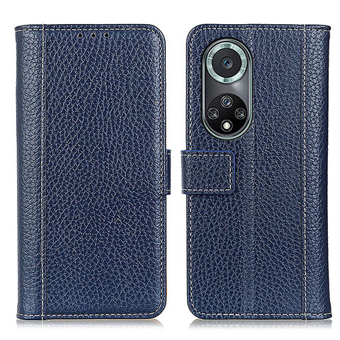 Handytasche Stand Schutzhülle Flip Leder Hülle M14L für Huawei Honor 50 Pro 5G Blau