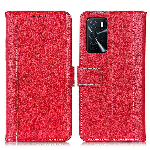 Handytasche Stand Schutzhülle Flip Leder Hülle M14L für Oppo A16s Rot