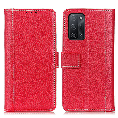 Handytasche Stand Schutzhülle Flip Leder Hülle M14L für Oppo A53s 5G Rot