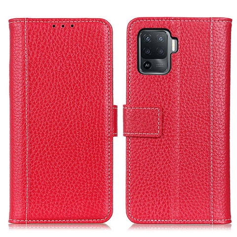 Handytasche Stand Schutzhülle Flip Leder Hülle M14L für Oppo Reno5 Lite Rot