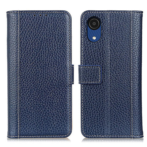 Handytasche Stand Schutzhülle Flip Leder Hülle M14L für Samsung Galaxy A03 Core Blau