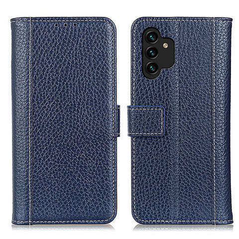 Handytasche Stand Schutzhülle Flip Leder Hülle M14L für Samsung Galaxy A04s Blau