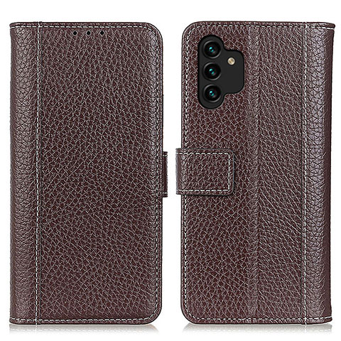 Handytasche Stand Schutzhülle Flip Leder Hülle M14L für Samsung Galaxy A04s Braun