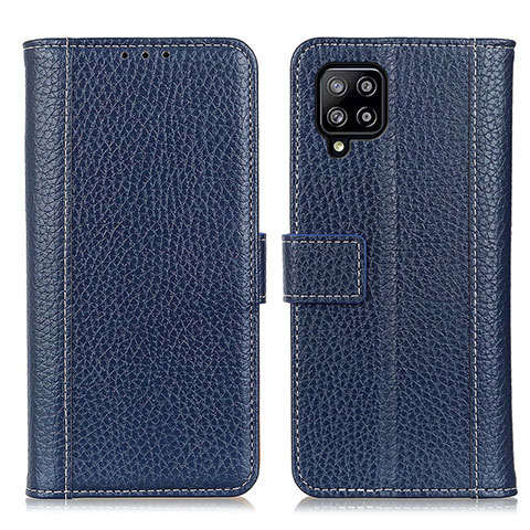 Handytasche Stand Schutzhülle Flip Leder Hülle M14L für Samsung Galaxy A22 4G Blau