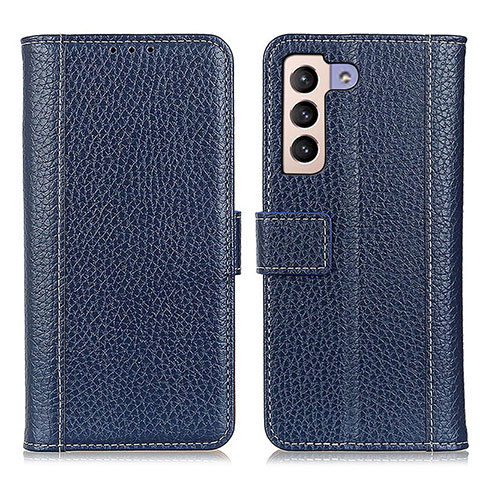 Handytasche Stand Schutzhülle Flip Leder Hülle M14L für Samsung Galaxy S21 Plus 5G Blau