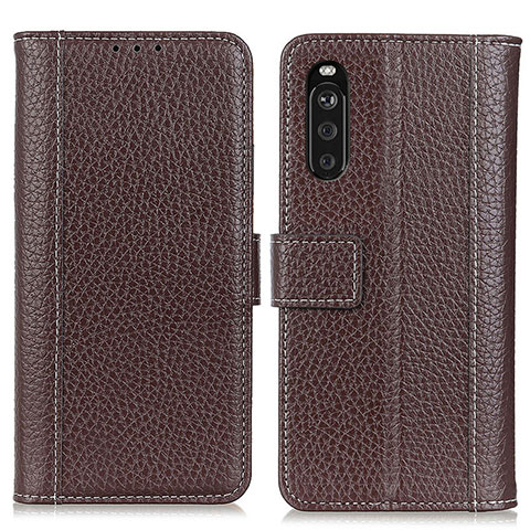 Handytasche Stand Schutzhülle Flip Leder Hülle M14L für Sony Xperia 10 III Lite Braun