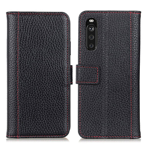 Handytasche Stand Schutzhülle Flip Leder Hülle M14L für Sony Xperia 10 III SOG04 Schwarz