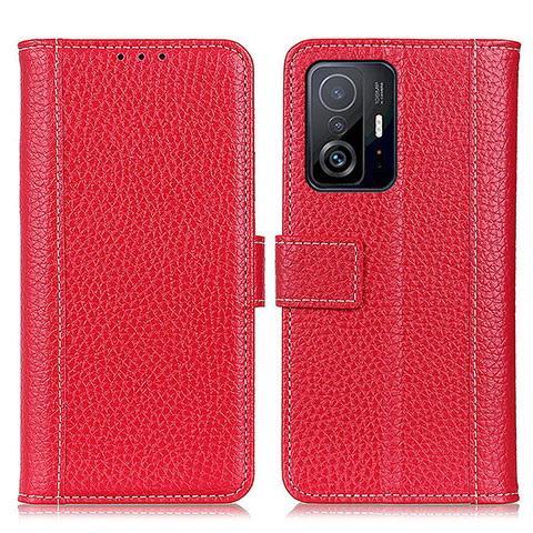 Handytasche Stand Schutzhülle Flip Leder Hülle M14L für Xiaomi Mi 11T 5G Rot