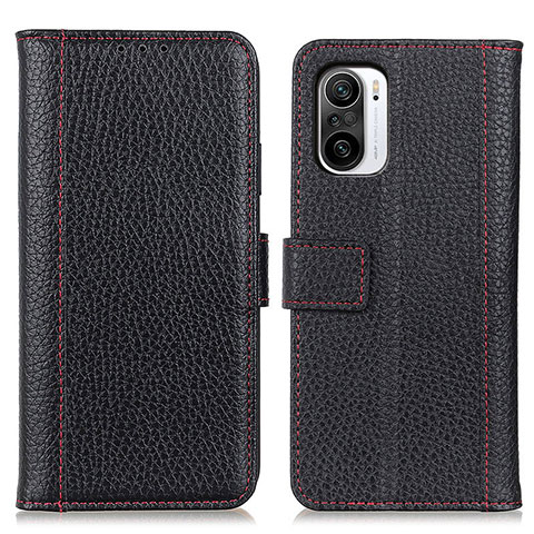 Handytasche Stand Schutzhülle Flip Leder Hülle M14L für Xiaomi Redmi K40 Pro+ Plus 5G Schwarz