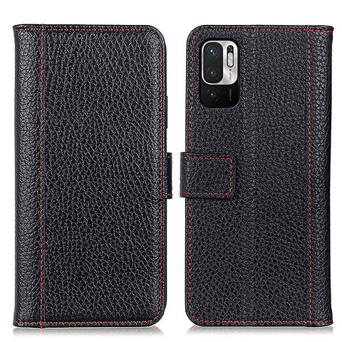 Handytasche Stand Schutzhülle Flip Leder Hülle M14L für Xiaomi Redmi Note 10 JE 5G Schwarz