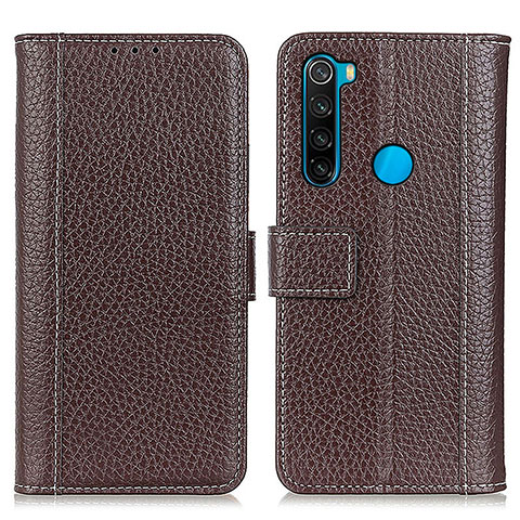 Handytasche Stand Schutzhülle Flip Leder Hülle M14L für Xiaomi Redmi Note 8 (2021) Braun