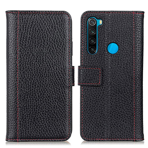 Handytasche Stand Schutzhülle Flip Leder Hülle M14L für Xiaomi Redmi Note 8 (2021) Schwarz