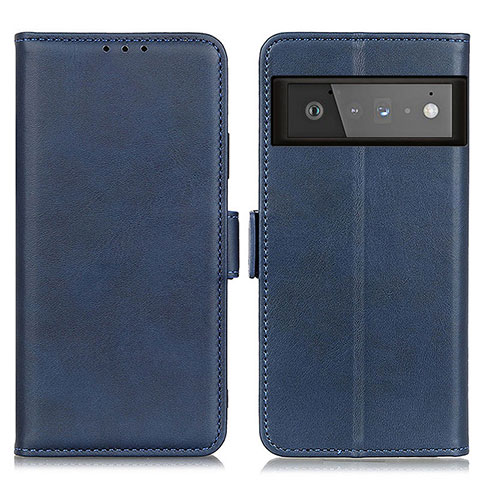 Handytasche Stand Schutzhülle Flip Leder Hülle M15L für Google Pixel 6 Pro 5G Blau