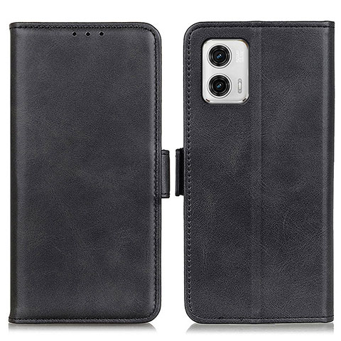 Handytasche Stand Schutzhülle Flip Leder Hülle M15L für Motorola Moto G73 5G Schwarz