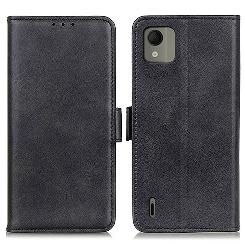 Handytasche Stand Schutzhülle Flip Leder Hülle M15L für Nokia C110 Schwarz