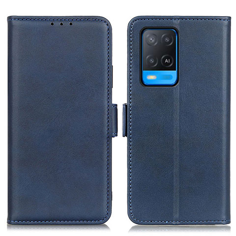 Handytasche Stand Schutzhülle Flip Leder Hülle M15L für Oppo A54 4G Blau