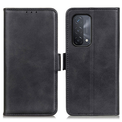 Handytasche Stand Schutzhülle Flip Leder Hülle M15L für Oppo A74 5G Schwarz