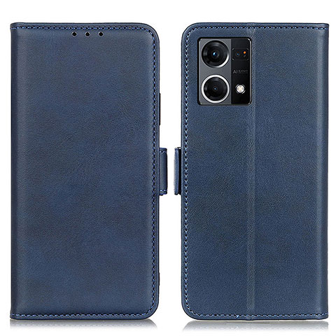 Handytasche Stand Schutzhülle Flip Leder Hülle M15L für Oppo F21s Pro 4G Blau