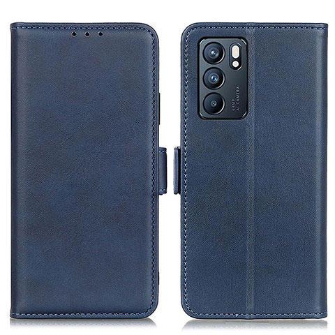 Handytasche Stand Schutzhülle Flip Leder Hülle M15L für Oppo Reno6 5G Blau