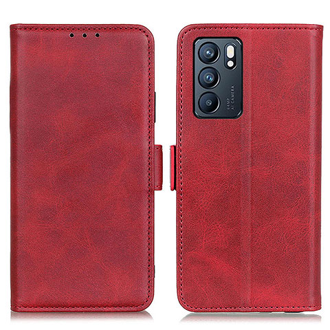 Handytasche Stand Schutzhülle Flip Leder Hülle M15L für Oppo Reno6 5G Rot