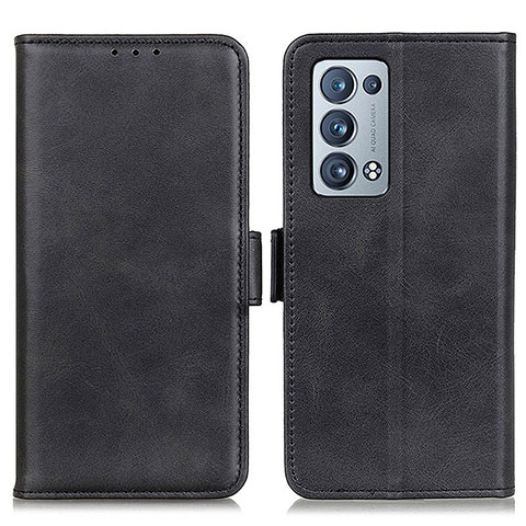 Handytasche Stand Schutzhülle Flip Leder Hülle M15L für Oppo Reno6 Pro+ Plus 5G Schwarz