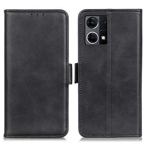 Handytasche Stand Schutzhülle Flip Leder Hülle M15L für Oppo Reno8 4G Schwarz