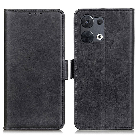 Handytasche Stand Schutzhülle Flip Leder Hülle M15L für Oppo Reno9 5G Schwarz