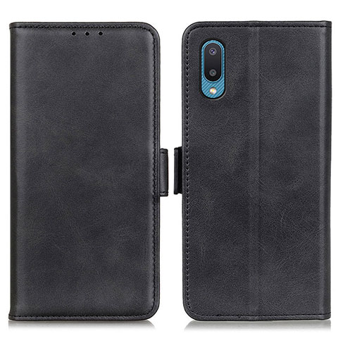 Handytasche Stand Schutzhülle Flip Leder Hülle M15L für Samsung Galaxy A02 Schwarz