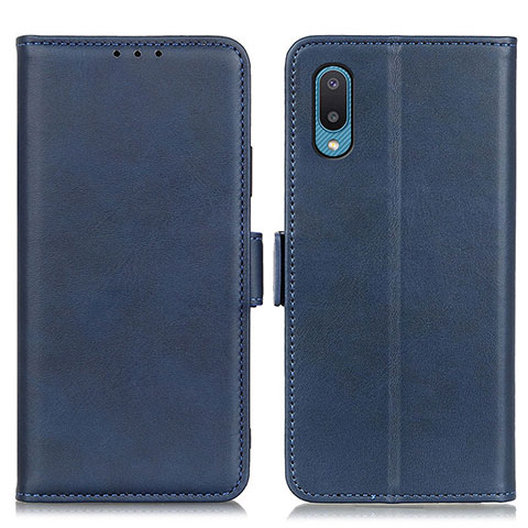 Handytasche Stand Schutzhülle Flip Leder Hülle M15L für Samsung Galaxy M02 Blau