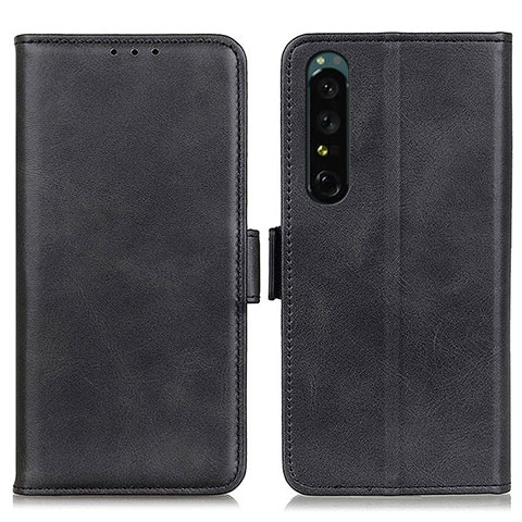 Handytasche Stand Schutzhülle Flip Leder Hülle M15L für Sony Xperia 1 IV Schwarz