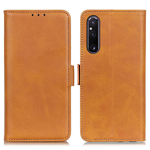 Handytasche Stand Schutzhülle Flip Leder Hülle M15L für Sony Xperia 1 V Hellbraun