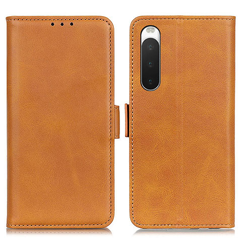 Handytasche Stand Schutzhülle Flip Leder Hülle M15L für Sony Xperia 10 IV Hellbraun