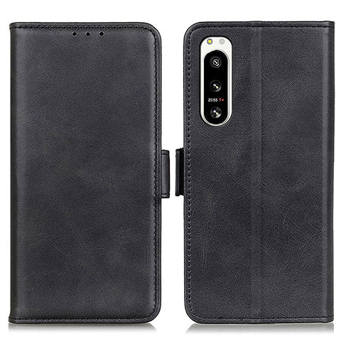 Handytasche Stand Schutzhülle Flip Leder Hülle M15L für Sony Xperia 5 IV Schwarz