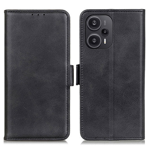 Handytasche Stand Schutzhülle Flip Leder Hülle M15L für Xiaomi Poco F5 5G Schwarz