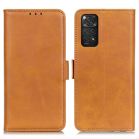 Handytasche Stand Schutzhülle Flip Leder Hülle M15L für Xiaomi Redmi Note 11 4G (2022) Hellbraun