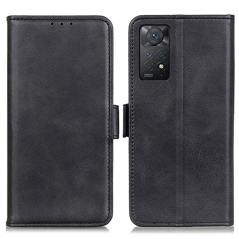 Handytasche Stand Schutzhülle Flip Leder Hülle M15L für Xiaomi Redmi Note 11 Pro 4G Schwarz