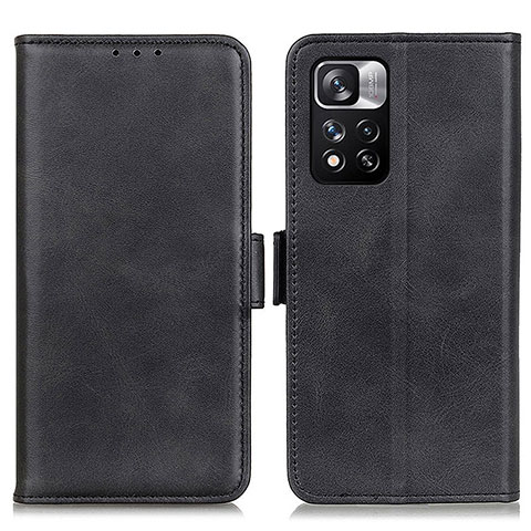 Handytasche Stand Schutzhülle Flip Leder Hülle M15L für Xiaomi Redmi Note 11 Pro+ Plus 5G Schwarz