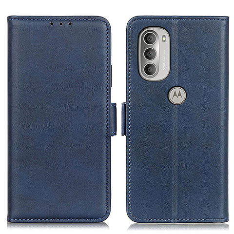 Handytasche Stand Schutzhülle Flip Leder Hülle M16L für Motorola Moto G51 5G Blau