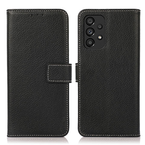 Handytasche Stand Schutzhülle Flip Leder Hülle M16L für Samsung Galaxy A53 5G Schwarz