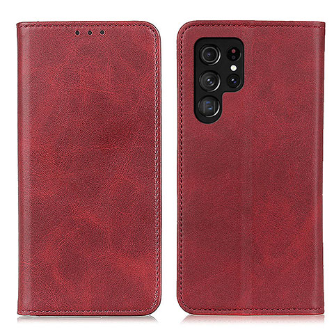 Handytasche Stand Schutzhülle Flip Leder Hülle M17L für Samsung Galaxy S21 Ultra 5G Rot