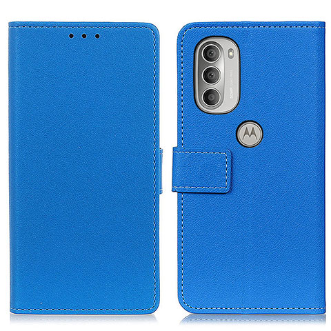 Handytasche Stand Schutzhülle Flip Leder Hülle M18L für Motorola Moto G51 5G Blau