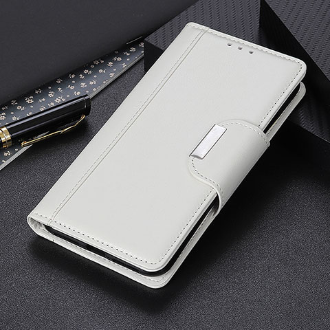 Handytasche Stand Schutzhülle Flip Leder Hülle M22L für Samsung Galaxy S21 Plus 5G Weiß