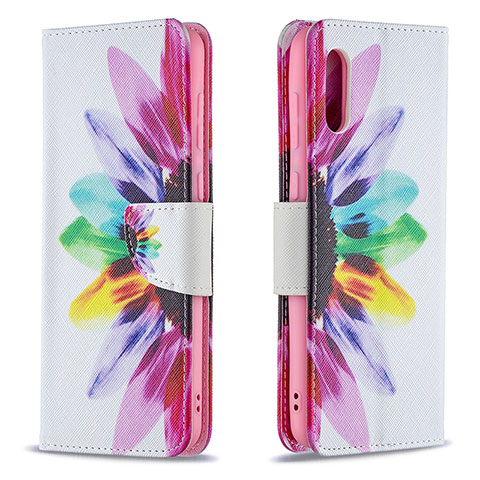 Handytasche Stand Schutzhülle Flip Leder Hülle Modisch Muster B01F für Samsung Galaxy A02 Plusfarbig