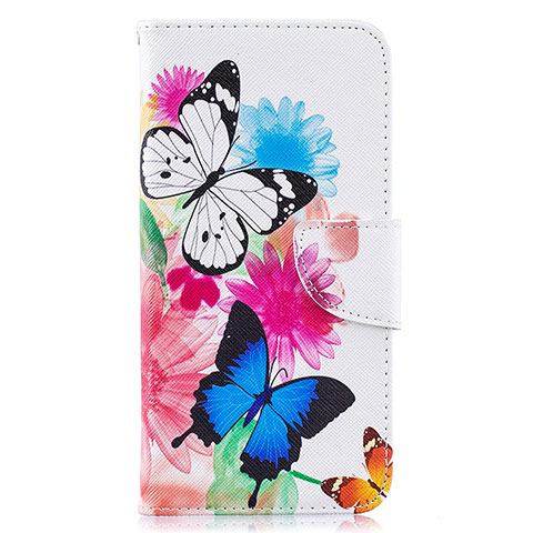 Handytasche Stand Schutzhülle Flip Leder Hülle Modisch Muster B01F für Samsung Galaxy A10 Bunt