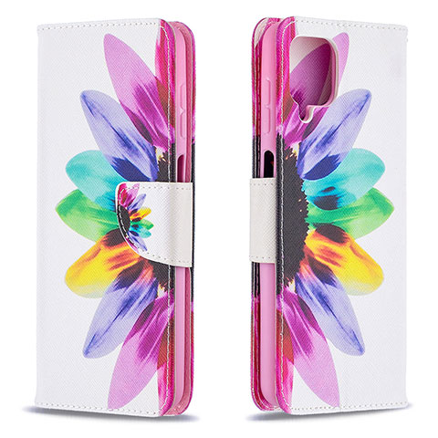 Handytasche Stand Schutzhülle Flip Leder Hülle Modisch Muster B01F für Samsung Galaxy A12 Nacho Plusfarbig