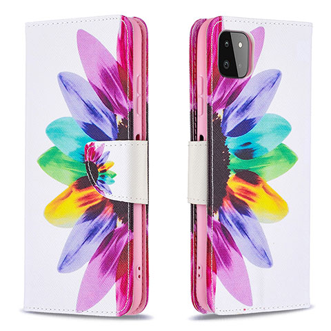 Handytasche Stand Schutzhülle Flip Leder Hülle Modisch Muster B01F für Samsung Galaxy A22s 5G Plusfarbig