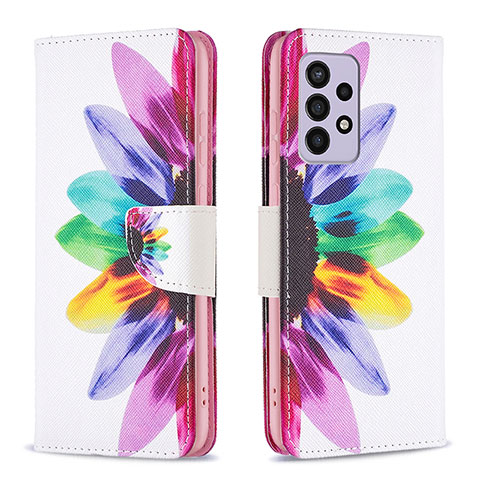 Handytasche Stand Schutzhülle Flip Leder Hülle Modisch Muster B01F für Samsung Galaxy A33 5G Plusfarbig