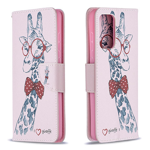 Handytasche Stand Schutzhülle Flip Leder Hülle Modisch Muster B01F für Samsung Galaxy A72 4G Rosa