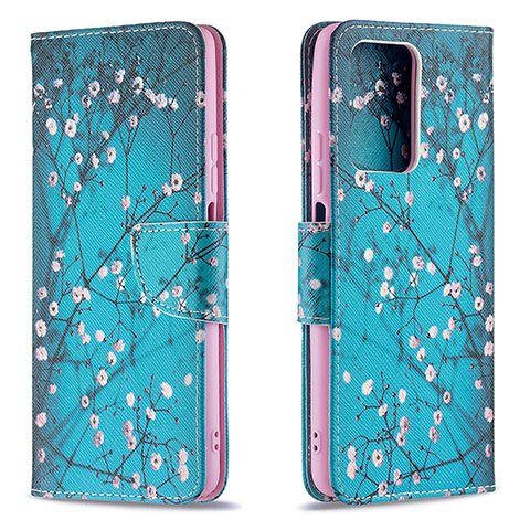 Handytasche Stand Schutzhülle Flip Leder Hülle Modisch Muster B01F für Xiaomi Mi 11T 5G Cyan